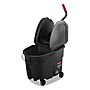 Rubbermaid WaveBrake 2.0 Bucket/Wringer Combos, Down-Press, 35 qt, Plastic, Black (RCPFG1863898)~#|#~sp111255541_sc7