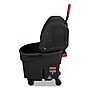 Rubbermaid WaveBrake 2.0 Bucket/Wringer Combos, Down-Press, 35 qt, Plastic, Black (RCPFG1863898)~#|#~sp111255544_sc7