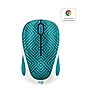 Logitech Design Collection 910-005838 Wireless Optical Mouse, Teal Maze~#|#~sp111768753_sc7