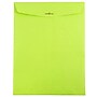 JAM Paper 9" x 12" Open End Catalog Colored Envelopes with Clasp Closure, Ultra Lime Green, 10/Pack (900835395B)~#|#~sp112110407_sc7
