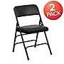 Flash Furniture HERCULES Series Vinyl Folding Chair, Black, 2/Pack (2HAMC309AVBK)~#|#~sp112116885_sc7