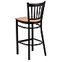 Flash Furniture HERCULES Series Traditional Metal Vertical Back Restaurant Barstool, Black/Natural Wood (XUDG6R6BVRTNATW)~#|#~sp112224752_sc7