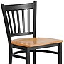 Flash Furniture HERCULES Series Traditional Metal Vertical Back Restaurant Barstool, Black/Natural Wood (XUDG6R6BVRTNATW)~#|#~sp112224753_sc7