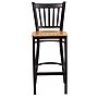 Flash Furniture HERCULES Series Traditional Metal Vertical Back Restaurant Barstool, Black/Natural Wood (XUDG6R6BVRTNATW)~#|#~sp112224755_sc7