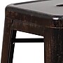 Flash Furniture Kai Industrial Metal Bar Stool without Back, Black-Antique Gold (CH3132030BQ)~#|#~sp112224939_sc7