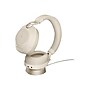 jabra Evolve2 85 MS Teams, Stereo Bluetooth Wireless Headset with Charging Stand, USB-C, Beige (28599-999-888)~#|#~sp112492543_sc7