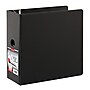 Cardinal Premier One-Touch EasyOpen Heavy Duty 5" 3-Ring Non-View Binders, D-Ring, Black (18762CB)~#|#~sp112745832_sc7