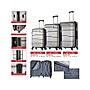 DUKAP Rodez 3-Piece Hardside Spinner Luggage Set, TSA Checkpoint Friendly, Silver (DKRODSML-COA)~#|#~sp113452948_sc7