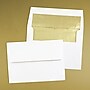 JAM Paper A7 Foil Lined Invitation Envelopes, 5.25 x 7.25, White with Gold Foil, Bulk 250/Box (3243663H)~#|#~sp115352143_sc7