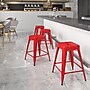 Flash Furniture Kai Industrial Metal Counter Stool without Back, Red (CH3132024RED)~#|#~sp116164279_sc7