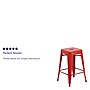 Flash Furniture Kai Industrial Metal Counter Stool without Back, Red (CH3132024RED)~#|#~sp116164282_sc7
