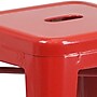 Flash Furniture Kai Industrial Metal Counter Stool without Back, Red (CH3132024RED)~#|#~sp116164289_sc7