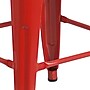 Flash Furniture Kai Industrial Metal Counter Stool without Back, Red (CH3132024RED)~#|#~sp116164290_sc7
