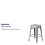 Flash Furniture Kai Industrial Metal Counter Stool without Back, Silver (CH3132024SIL)~#|#~sp116164296_sc7