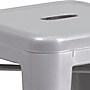 Flash Furniture Kai Industrial Metal Counter Stool without Back, Silver (CH3132024SIL)~#|#~sp116164299_sc7
