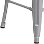 Flash Furniture Kai Industrial Metal Counter Stool without Back, Silver (CH3132024SIL)~#|#~sp116164300_sc7