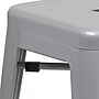 Flash Furniture Kai Industrial Metal Counter Stool without Back, Silver (CH3132024SIL)~#|#~sp116164301_sc7