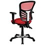 Flash Furniture Nicholas Ergonomic Mesh Swivel Mid-Back Multifunction Executive Office Chair, Red (HL0001RED)~#|#~sp116164534_sc7