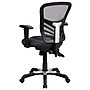 Flash Furniture Nicholas Ergonomic Mesh Swivel Mid-Back Multifunction Executive Office Chair, Dark Gray (HL0001DKGY)~#|#~sp116164552_sc7
