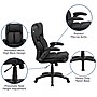 Flash Furniture Hansel Ergonomic LeatherSoft Swivel High Back Executive Office Chair, Black (BT90275H)~#|#~sp116262041_sc7