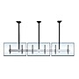 Mount-It! Tilt Ceiling Triple TV Mount for 3 LCD displays, Lockable, Screen Size: 45"-50", 110 lbs. Max. (MI-513L)~#|#~sp116760530_sc7