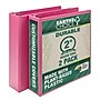 Samsill Earth's Choice Plant-Based Durable 2" View Binders, 3-Ring , Made in USA, Pink Berry, 2/Pack (SAMU86676)~#|#~sp117514322_sc7