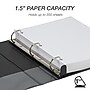 Samsill Earth's Choice Biobased Heavy Duty 1 1/2" 3-Ring View Binders, D-Ring, Black (17150)~#|#~sp117514733_sc7