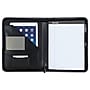 Samsill Contrast Stitch Faux Leather Portfolio Case with Zipper Closure, Black (71720)~#|#~sp117515114_sc7
