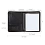 Samsill Contrast Stitch Faux Leather Portfolio Case with Zipper Closure, Black (71720)~#|#~sp117515115_sc7