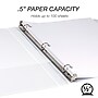 Samsill Economy 1/2" View Binders, 3-Ring , Made in USA, White, 12/Pack (I08517C)~#|#~sp117515341_sc7