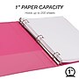 Samsill Fashion 1" 3-Ring View Binders, Pink, 2/Pack (U86376)~#|#~sp117515525_sc7