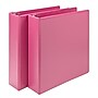 Samsill Earth's Choice Plant-Based Durable 2" View Binders, 3-Ring , Made in USA, Pink Berry, 2/Pack (SAMU86676)~#|#~sp117515747_sc7