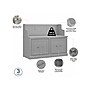 Bush Furniture Woodland 40W Entryway Bench with Doors, Cape Cod Gray (WDL005CG)~#|#~sp117517666_sc7