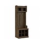 Bush Furniture Woodland 24W Hall Tree and Small Shoe Bench with Shelves, Ash Brown (WDL008ABR)~#|#~sp117517958_sc7