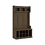 Bush Furniture Woodland 40W Hall Tree and Shoe Storage Bench with Shelves, Ash Brown (WDL002ABR)~#|#~sp117593541_sc7