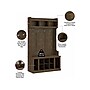 Bush Furniture Woodland 40W Hall Tree and Shoe Storage Bench with Shelves, Ash Brown (WDL002ABR)~#|#~sp117593543_sc7