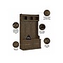 Bush Furniture Woodland 40W Hall Tree and Shoe Storage Bench with Doors, Ash Brown (WDL001ABR)~#|#~sp117593560_sc7