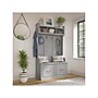 Bush Furniture Woodland 40W Hall Tree and Shoe Storage Bench with Doors, Cape Cod Gray (WDL001CG)~#|#~sp117593567_sc7