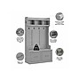 Bush Furniture Woodland 40W Hall Tree and Shoe Storage Bench with Doors, Cape Cod Gray (WDL001CG)~#|#~sp117593568_sc7