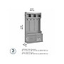 Bush Furniture Woodland 40W Hall Tree and Shoe Storage Bench with Doors, Cape Cod Gray (WDL001CG)~#|#~sp117593570_sc7