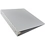 JAM Paper Heavy Duty 1 1/2" 3-Ring Non-View Binder, Silver Aluminum (301933554)~#|#~sp11853254_sc7