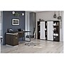 Bestar Aquarius 66" Computer Desk with Single Pedestal and 2 Storage Cabinets, Antigua/White (114851-000052)~#|#~sp118567421_sc7