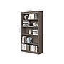 Bestar Logan 66" U-Shaped Executive Desk with Hutch, Lateral File Cabinet, and Bookcase, Bark Grey (46851-47)~#|#~sp118668865_sc7