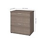 Bestar Logan 66" U-Shaped Executive Desk with Hutch, Lateral File Cabinet, and Bookcase, Bark Grey (46851-47)~#|#~sp118668866_sc7