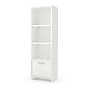 South Shore Step One Narrow 3-Shelf Bookcase with Door, Pure White (10249)~#|#~sp12048432_sc7