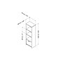 South Shore Step One Narrow 3-Shelf Bookcase with Door, Pure White (10249)~#|#~sp12048436_sc7