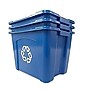 Rubbermaid Commercial Products Plastic Recycling Bin, 14 Gallon, Blue (FG571473BLUE)~#|#~sp120820153_sc7