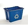 Rubbermaid Commercial Products Plastic Recycling Bin, 14 Gallon, Blue (FG571473BLUE)~#|#~sp120820154_sc7