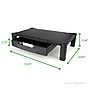 Mind Reader Extra Wide Plastic Monitor Stand With Drawer, Black (DRPLX-BLKP)~#|#~sp12083723_sc7