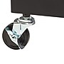 Oklahoma Sound PRC Series 4-Shelf Metal Mobile Presentation Cart with Lockable Wheels, Black/Ivory Wood (PRC200)~#|#~sp121246417_sc7